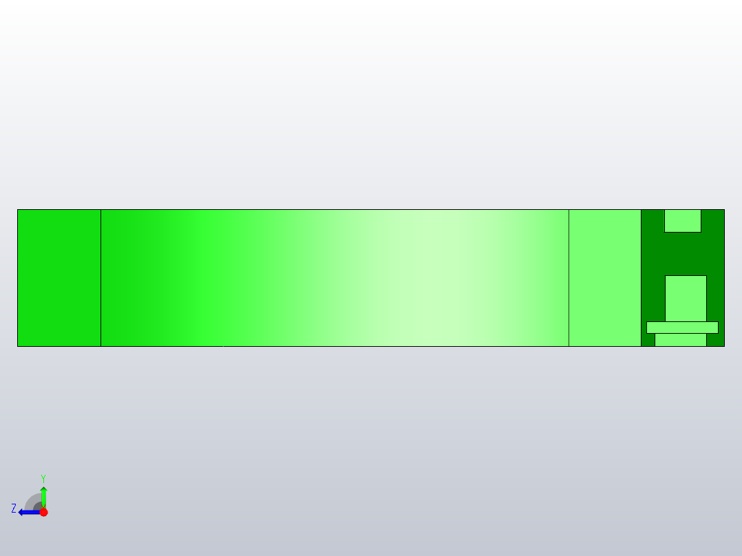 ZWGD-SC881-K325-TA30-R610-N1-C1磁性转弯轨道右视图