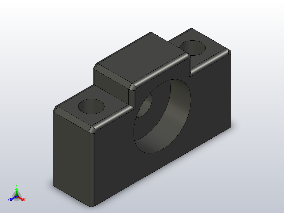 精密滚珠丝杆座EF系列.0014.ipt正等轴测图