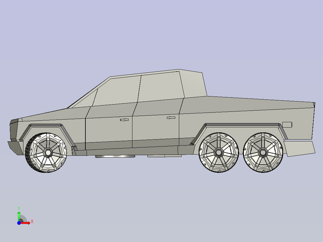 特斯拉卡车 stp前视图