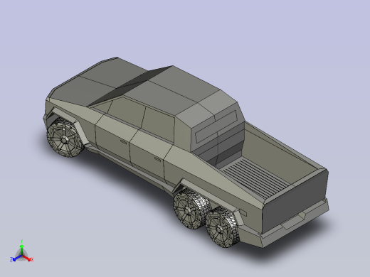 特斯拉卡车 stp正等轴测缩略图