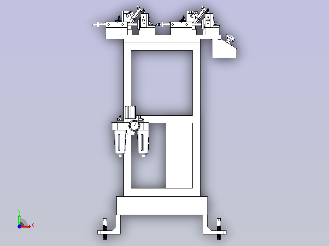 一款焊接工装夹具前视图