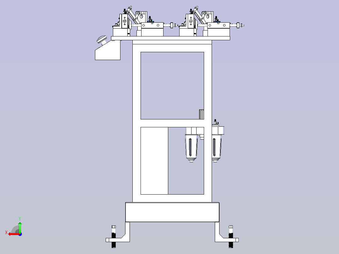 一款焊接工装夹具后视图