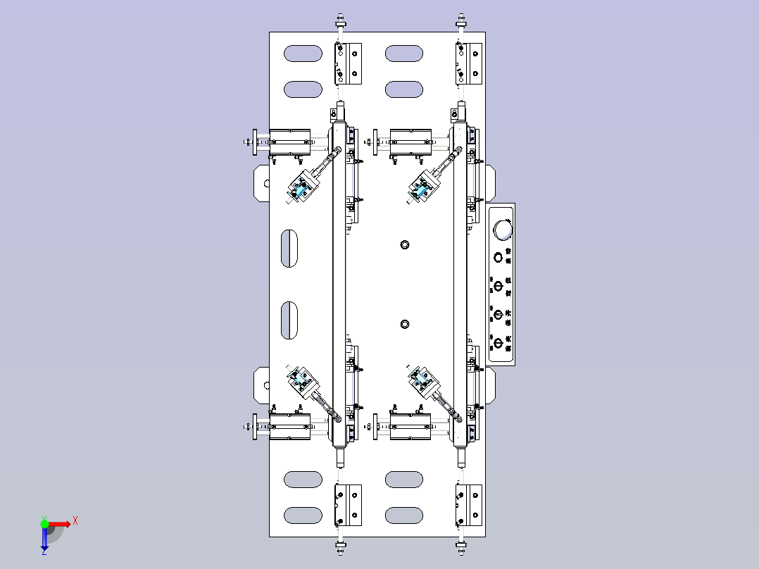 一款焊接工装夹具俯视图