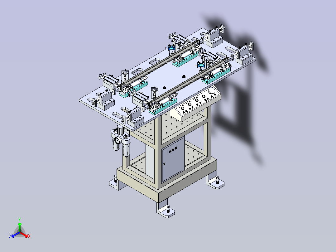 一款焊接工装夹具正等轴测图