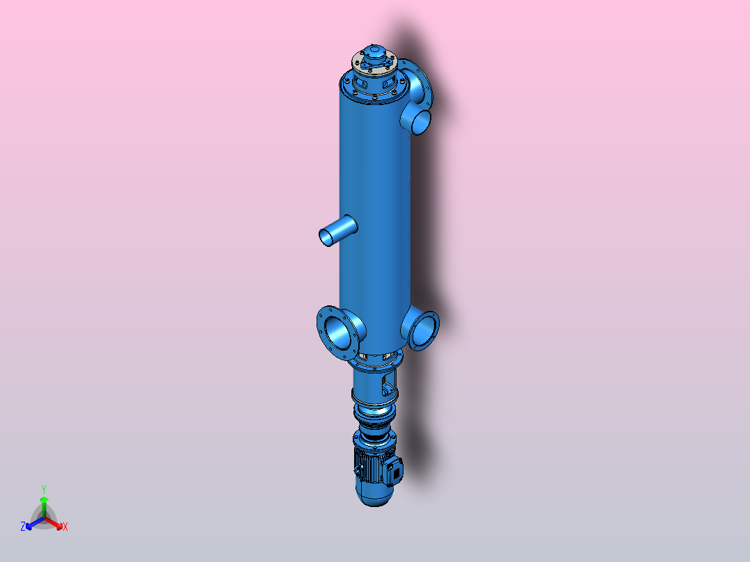 旋转螺旋轴螺旋钻1快照4正等轴测图