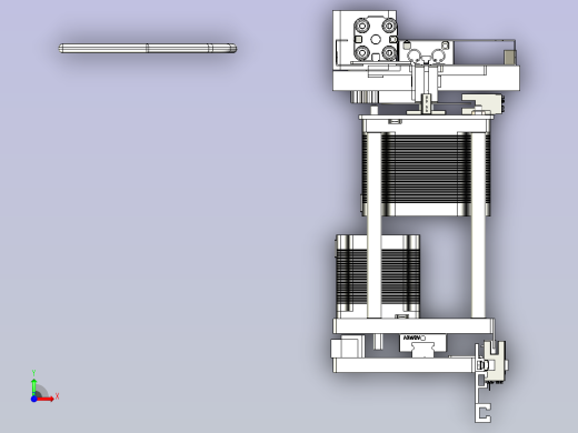 卧式往复口罩包装设备3D模型前视缩略图
