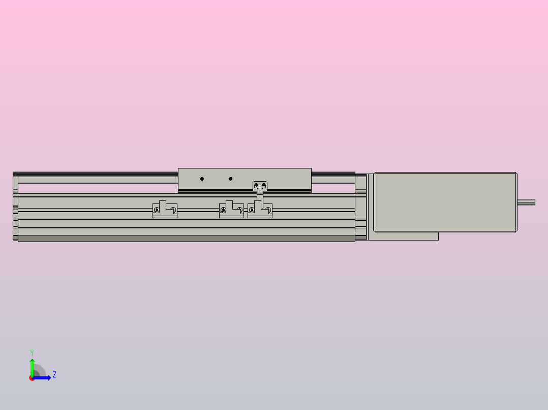MT136BT半封闭皮带滑台[MT136BT.L100.100.L.M40.C3]左视图