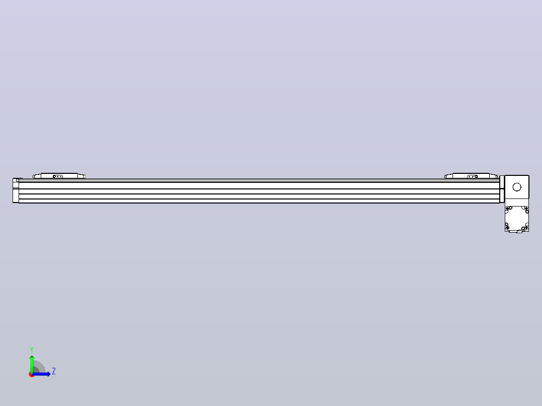 皮带直线轴双滑块型TPA-GCBS-80-P60-L450-RP-M20-N3左视图
