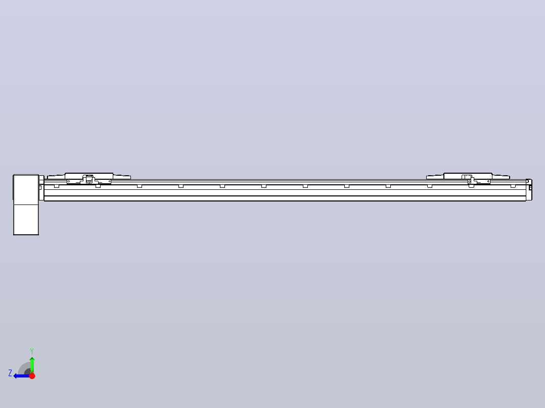 皮带直线轴双滑块型TPA-GCBS-120-P70-L350-RP-M20-N3右视图