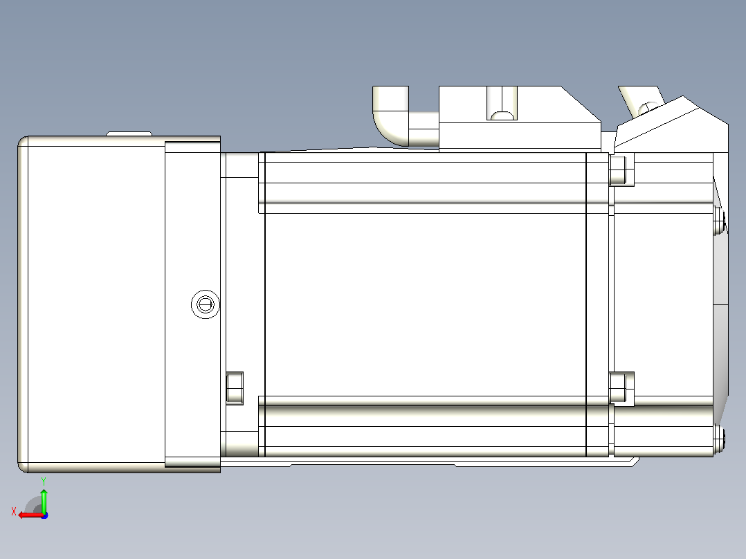 皮带直线轴半封闭可选导轨TPA-HNB-105D-90-L700-ML-Y-P20-N3后视图
