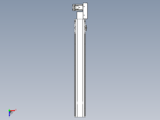 皮带直线轴半封闭可选导轨TPA-HNB-105D-90-L700-ML-Y-P20-N3俯视缩略图