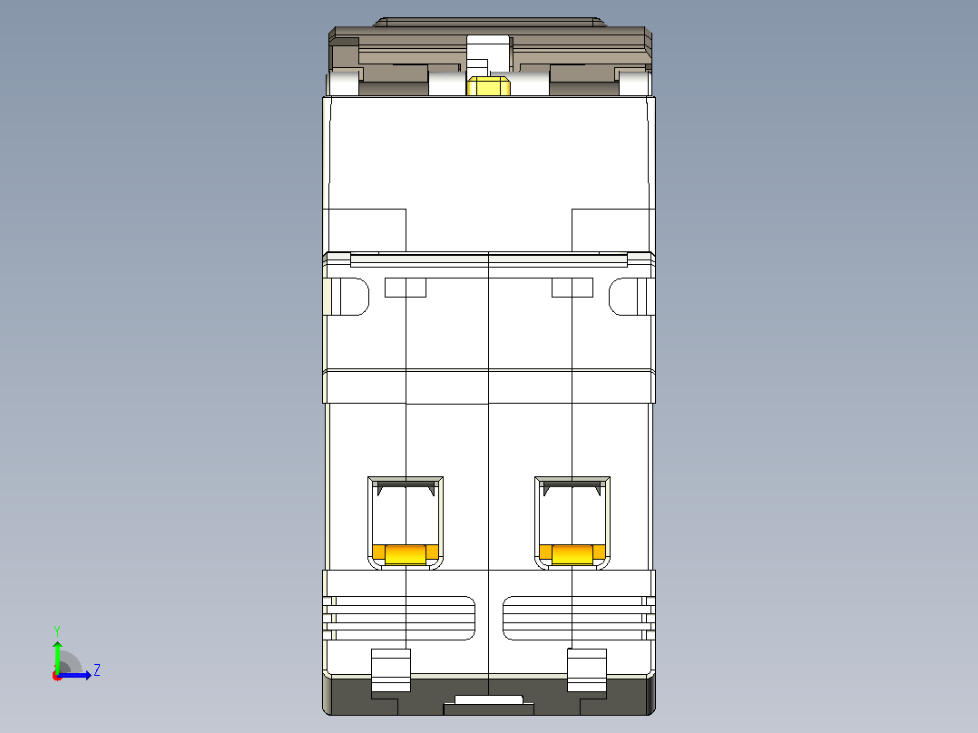 NB5L-40M_2P剩余电流动作断路器三维模型202307左视图