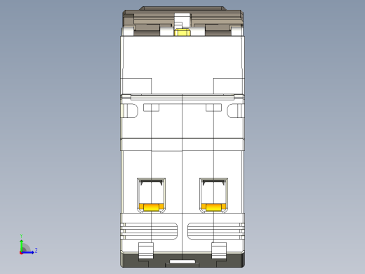 NB5L-40M_2P剩余电流动作断路器三维模型202307左视缩略图