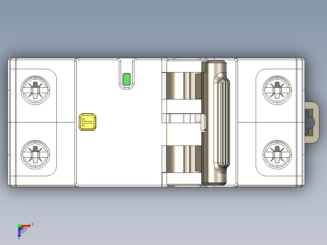 NB5L-40M_2P剩余电流动作断路器三维模型202307俯视图