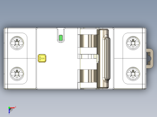 NB5L-40M_2P剩余电流动作断路器三维模型202307俯视缩略图