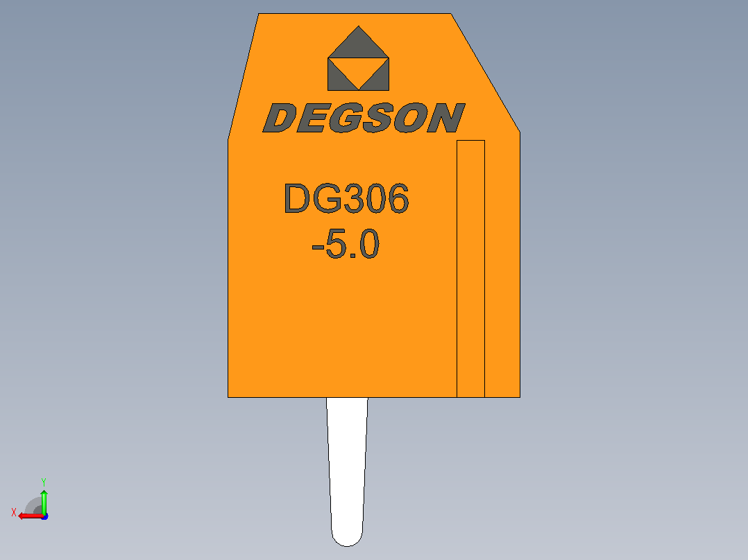 10针DG306 5橙色间距5毫米后视图