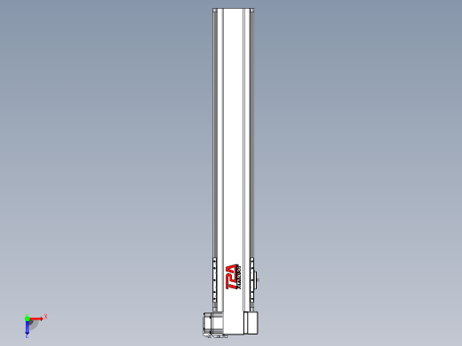 皮带直线轴半封闭可选导轨TPA-HNB-120D-110-L650-RP-Y-P40-N3俯视缩略图