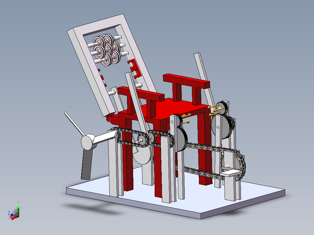 solidwork三维图_按摩椅主视图