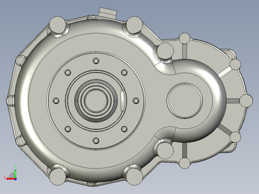 齿轮箱3D模型后视缩略图