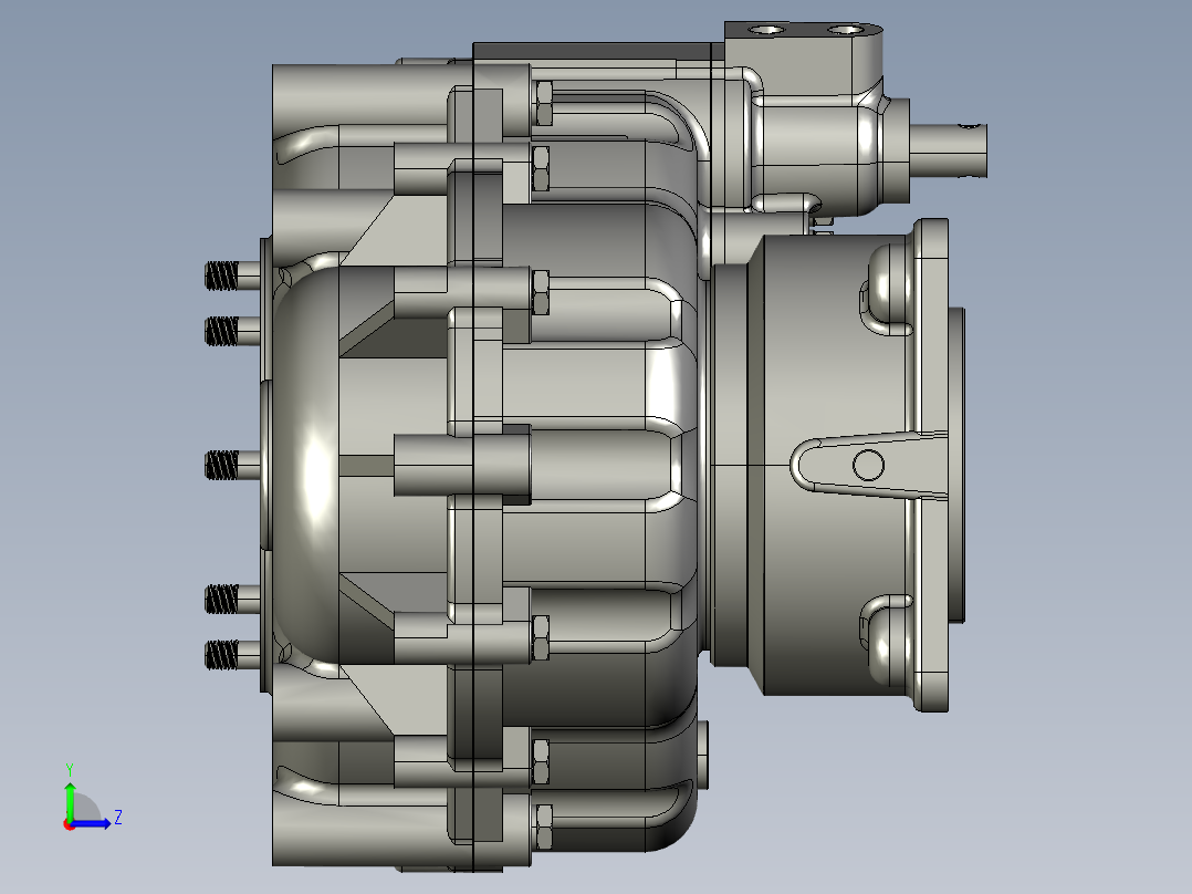 齿轮箱3D模型左视图