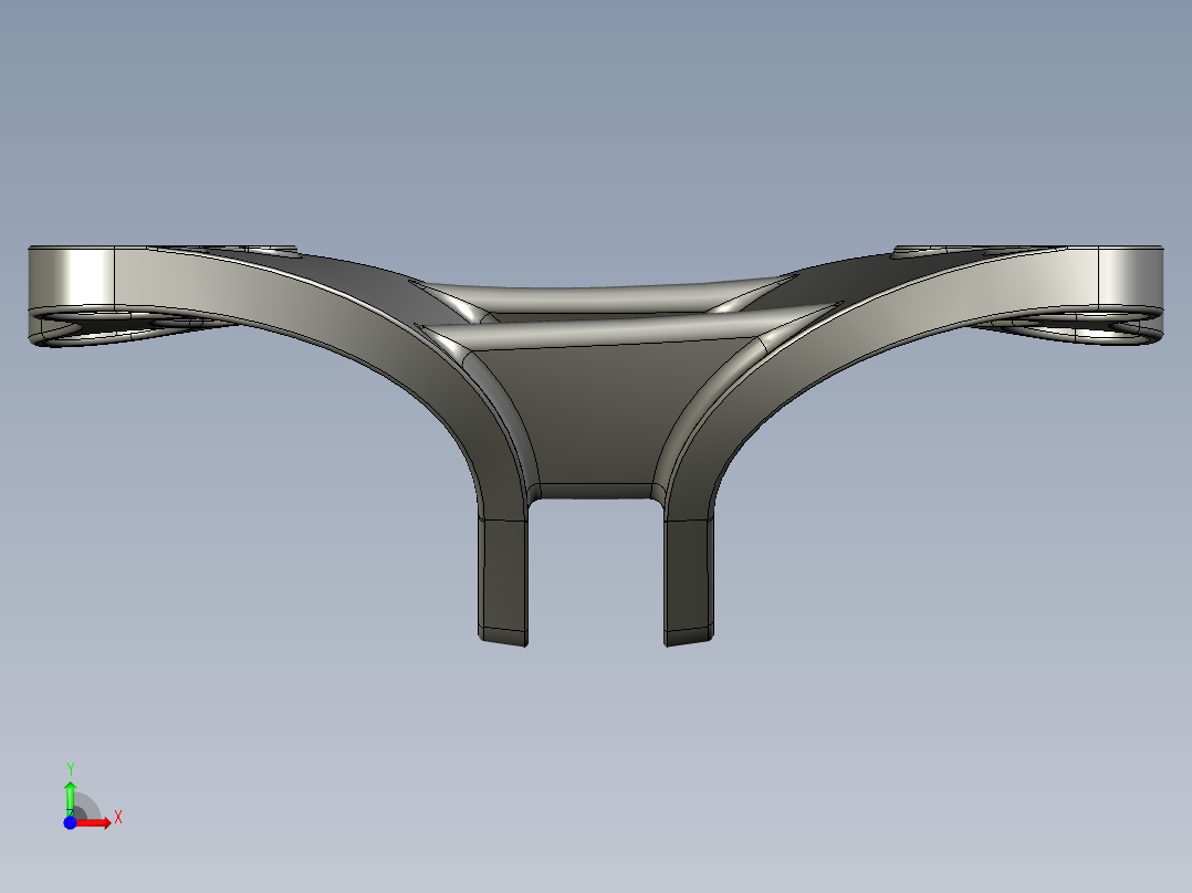 蝴蝶状支架前视图