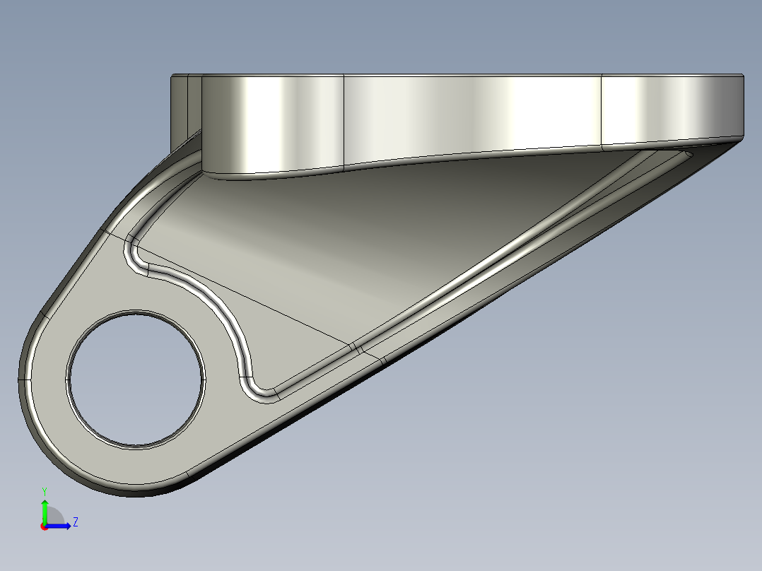 蝴蝶状支架左视图