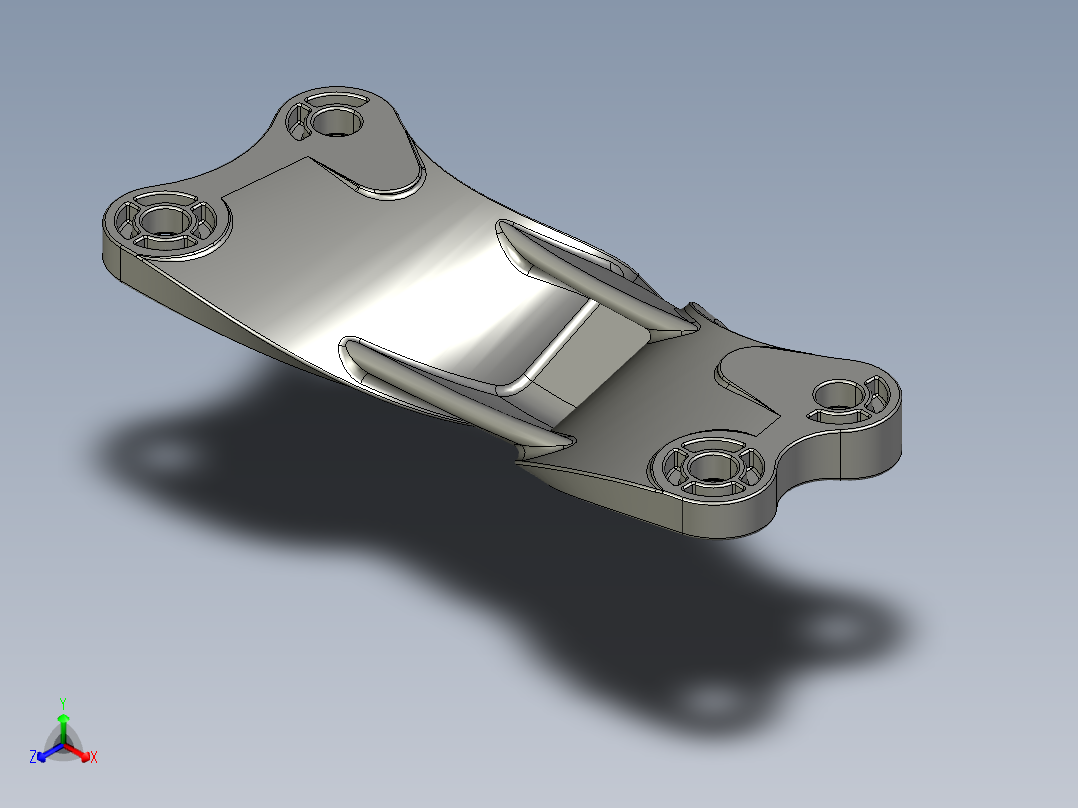 蝴蝶状支架正等轴测图