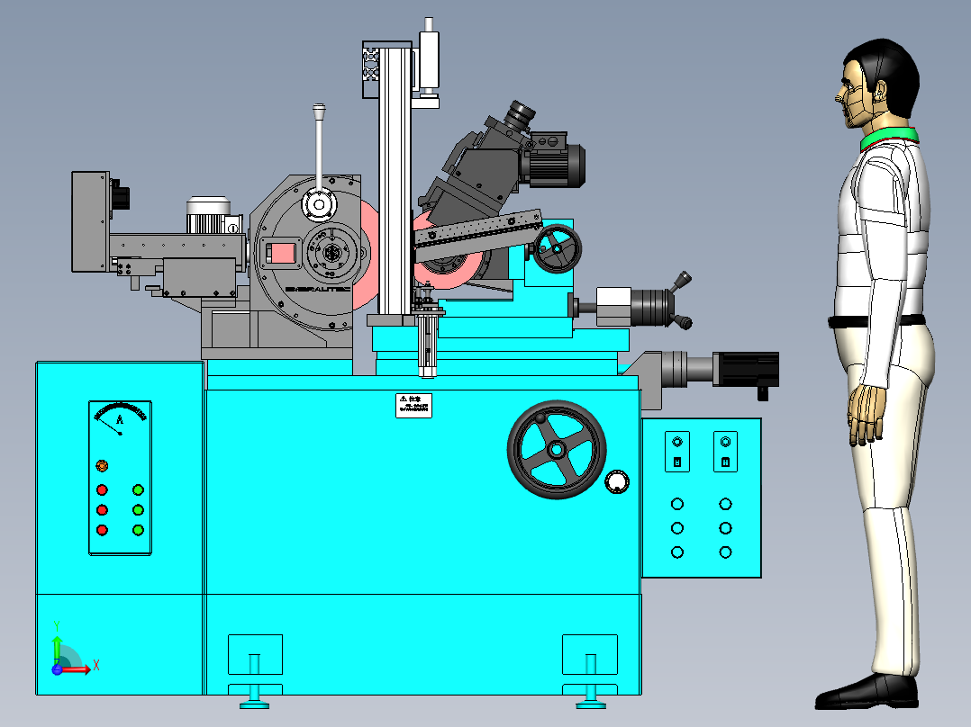 ZDH-MOC-001 无心磨床自动上下料前视图