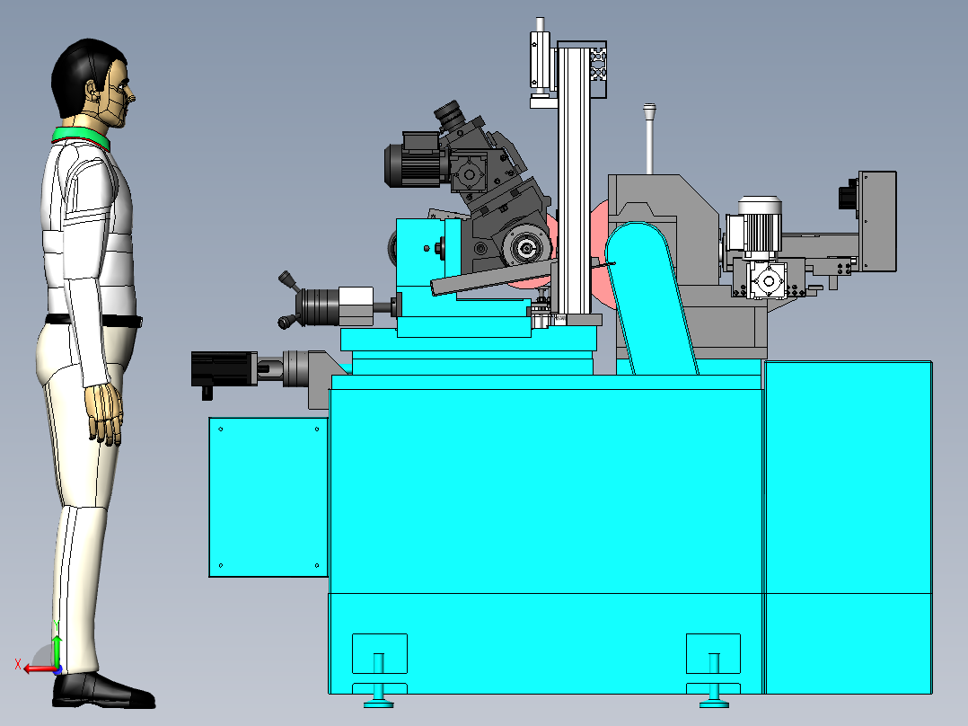 ZDH-MOC-001 无心磨床自动上下料后视图