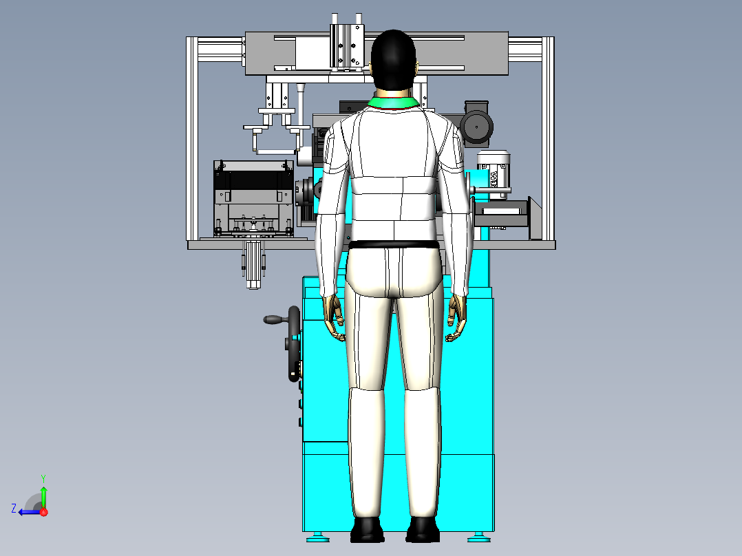 ZDH-MOC-001 无心磨床自动上下料右视图