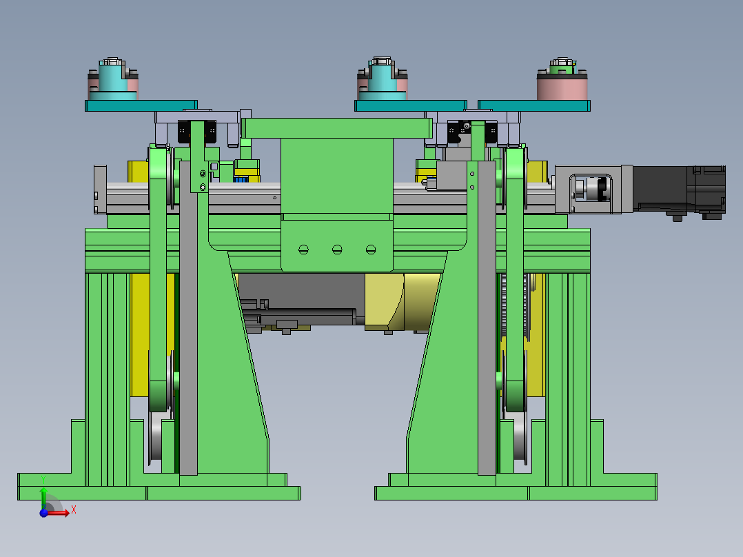 E072 载具快速移栽循环流水线前视图