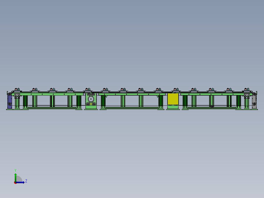 E072 载具快速移栽循环流水线左视图