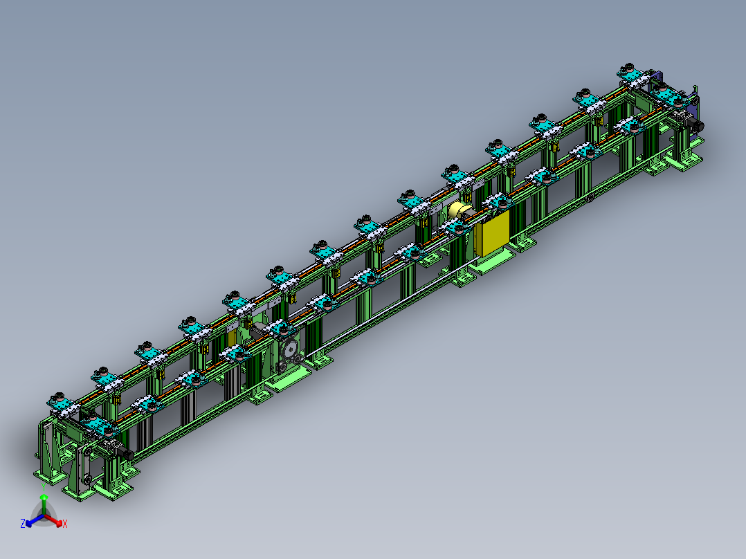 E072 载具快速移栽循环流水线正等轴测图