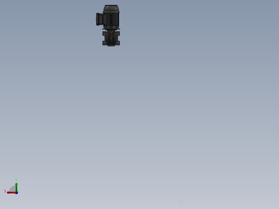 电机减速机后视图