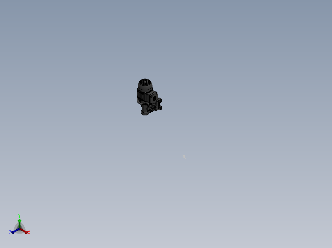 电机减速机正等轴测图