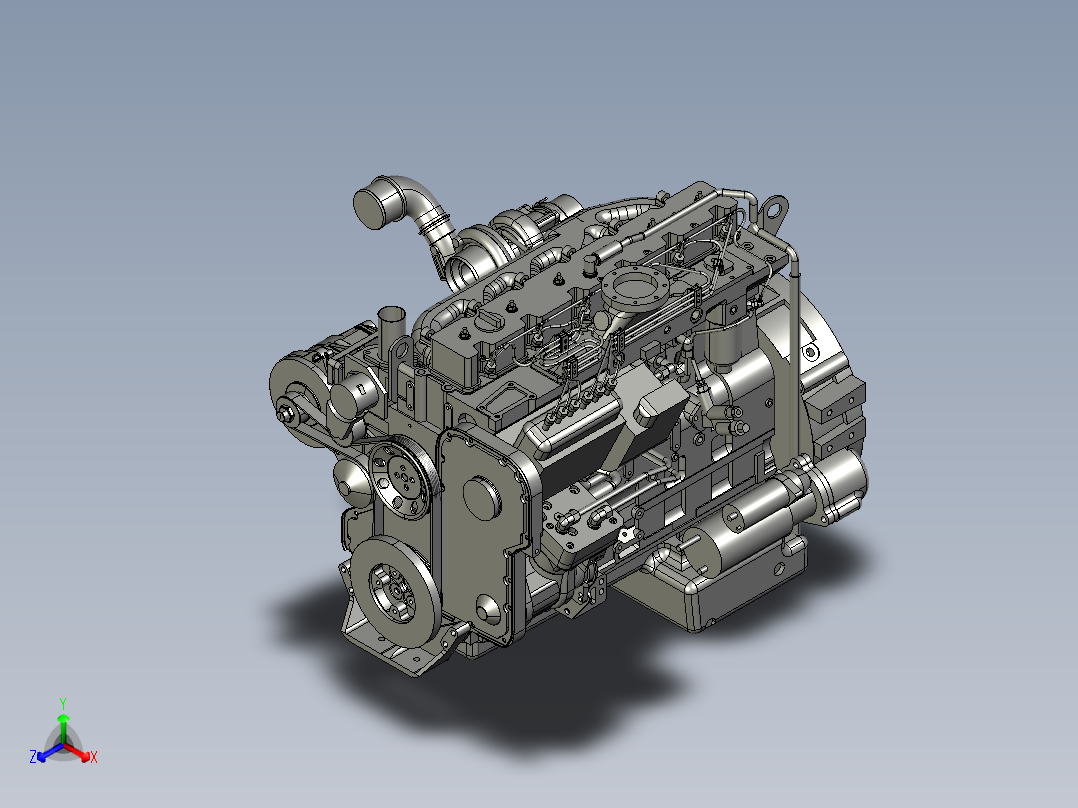 enginecumminsc300发动机康明斯C300主视图