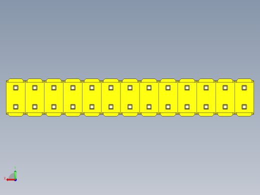 彩色公头100mil（2.54mm）系列-DS1021_yellow_2x13p_100mil_Type19_rev1.0后视缩略图
