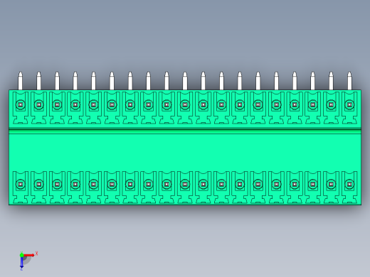 DEGSON 15EDG 系列 3.5mm 插拔式接线端子 FullPack-15EDGRT-3.5-38P-14-00AH俯视缩略图