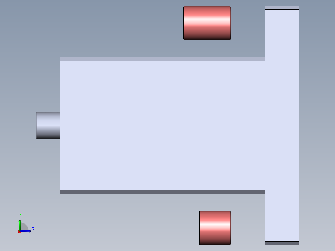 高度规辅测检具左视图