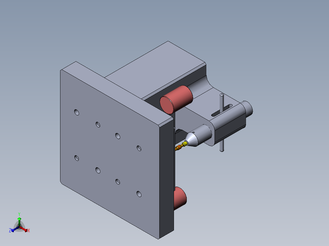 高度规辅测检具正等轴测图