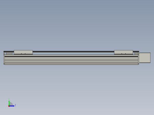 直线模组WG-LHB12-S550-L(B)设计图纸左视缩略图