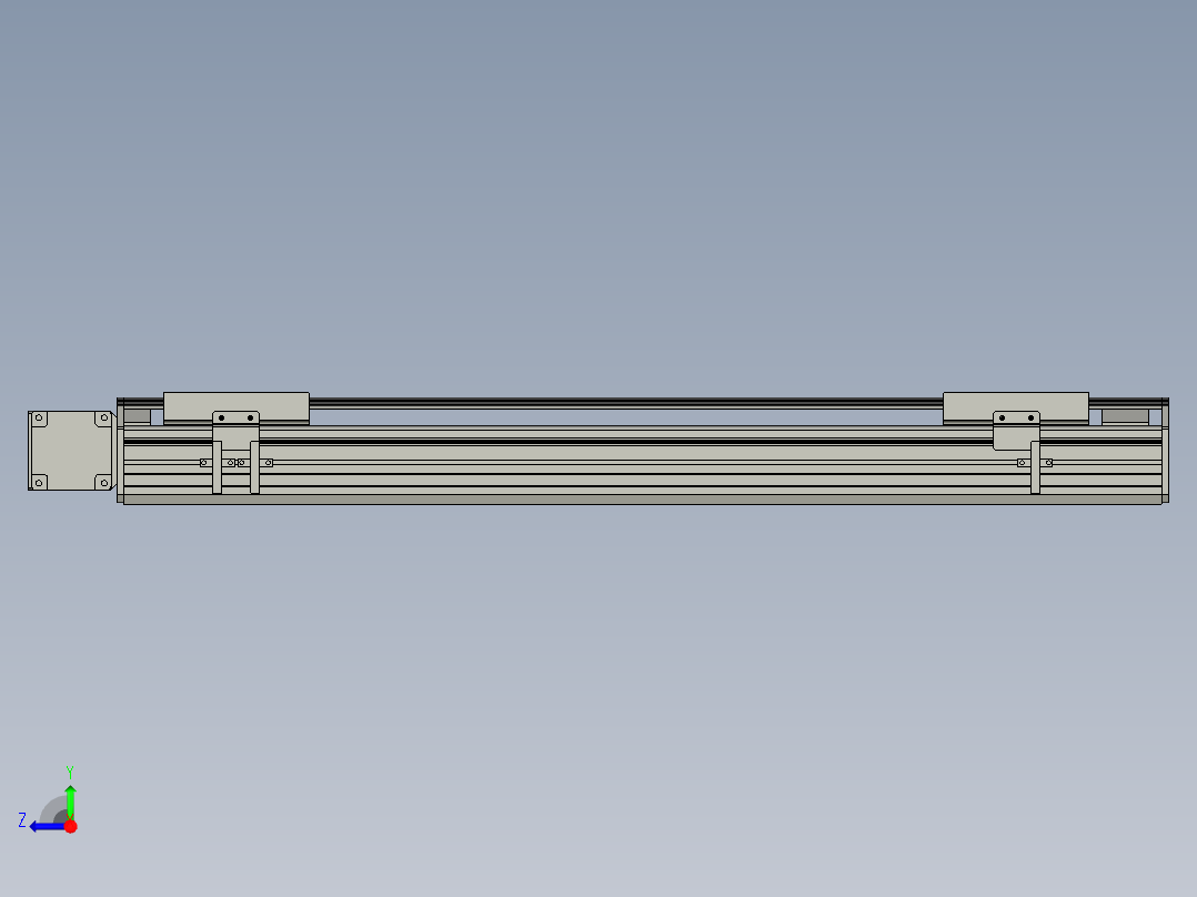 直线模组WG-LHB12-S550-L(B)设计图纸右视图