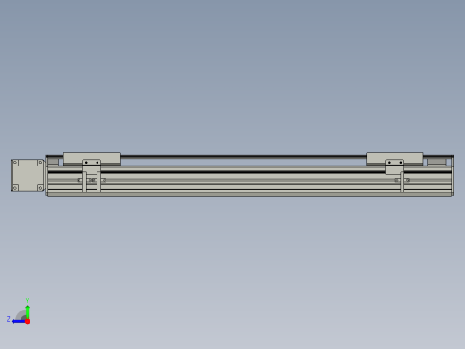 直线模组WG-LHB12-S550-L(B)设计图纸右视缩略图