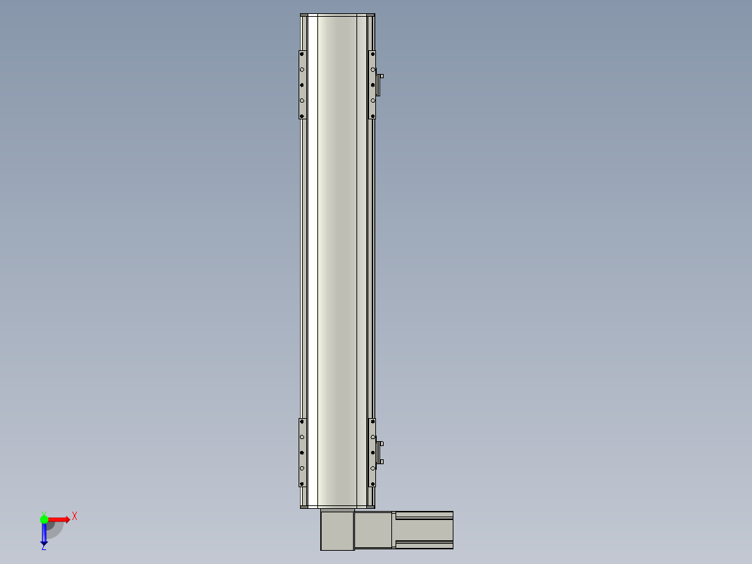 直线模组WG-LHB12-S550-L(B)设计图纸俯视图