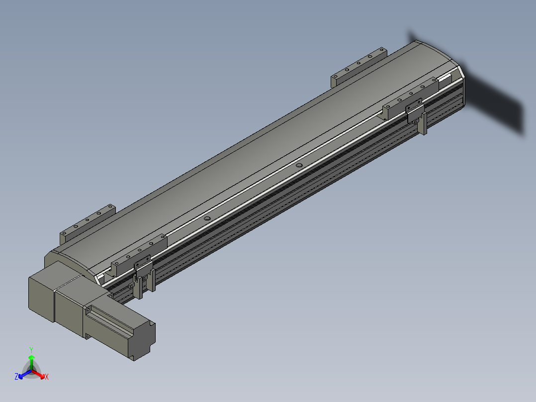 直线模组WG-LHB12-S550-L(B)设计图纸正等轴测图