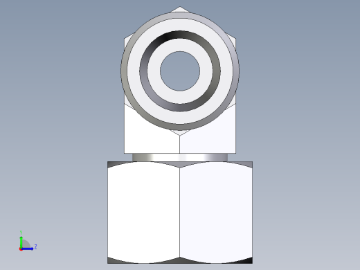 卡套式工业通用硬管接头EO_Swivel_nut_branch_tee_ET10SOMD71左视缩略图