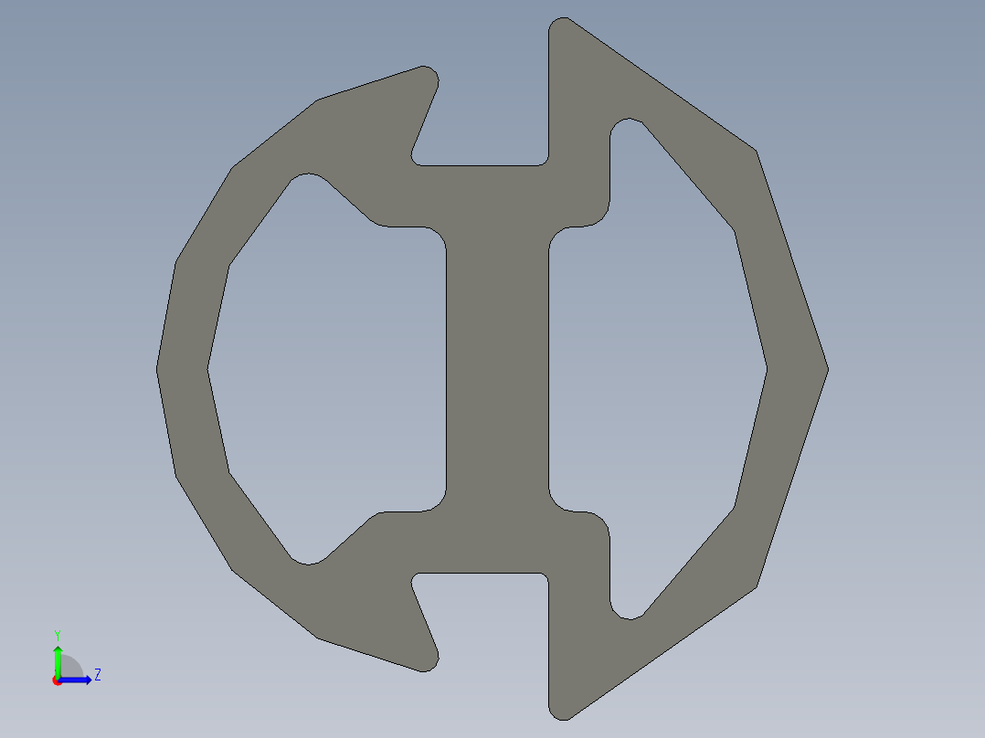 型材-BR 8 SLOT RUBBER SEALING STRIP 3842516598.STEP左视图