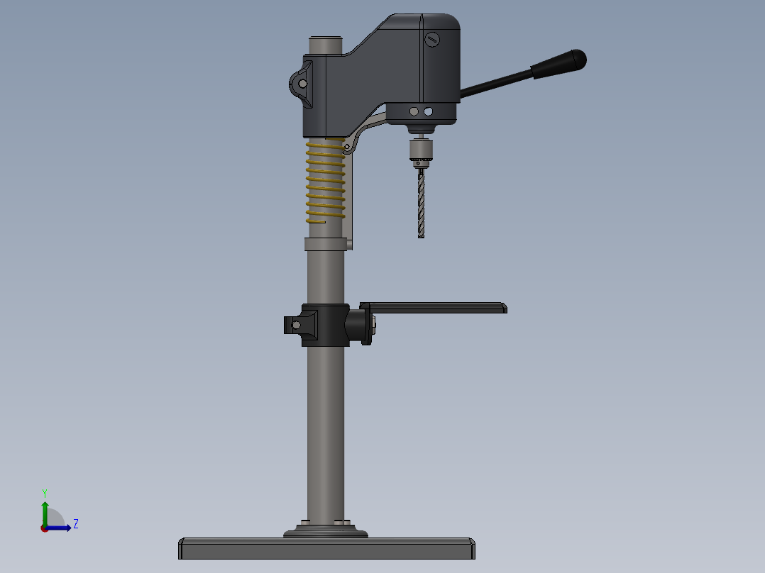 邓莫尔钻床左视图