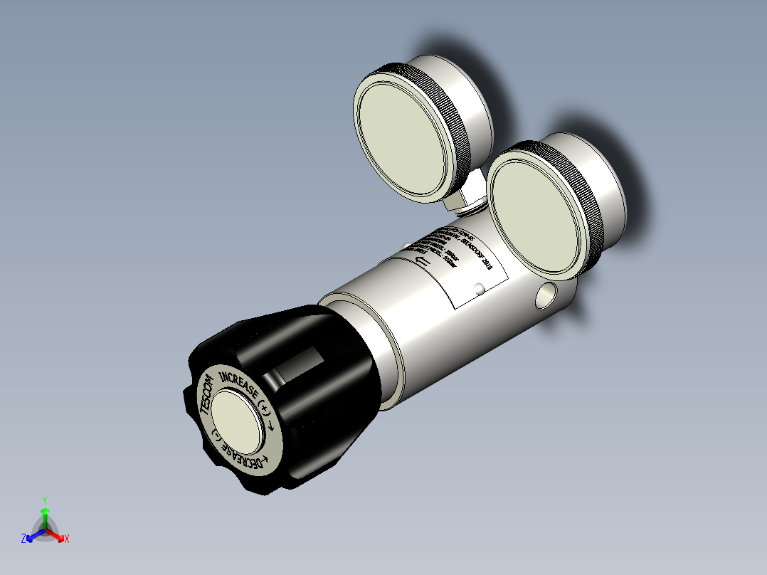 TESCOM 44-1100系列压力调节器控制正等轴测图