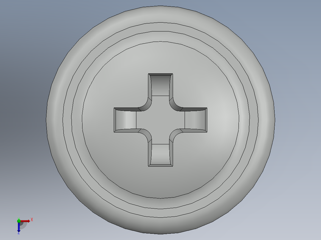 紧固件-Drill-Tip Saucer Screw-03俯视图